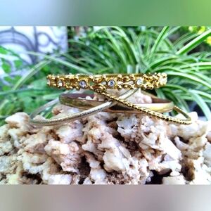 Gold Tone Bangle Bundle